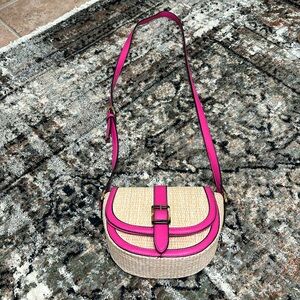 Straw crossbody bag